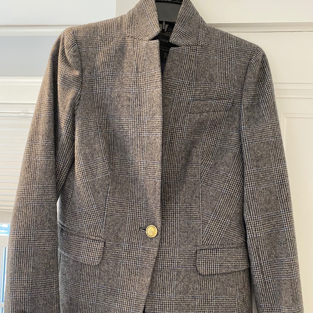 JCrew Glen Plaid Womens Regeant Blazer Size 4